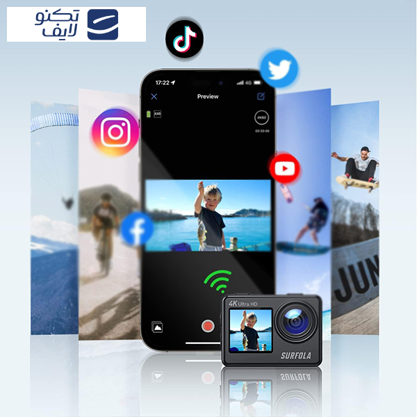 دوربین فیلم برداری ورزشی سورفولا مدل SF530 دوربین فیلم برداری ورزشی سورفولا مدل SF530