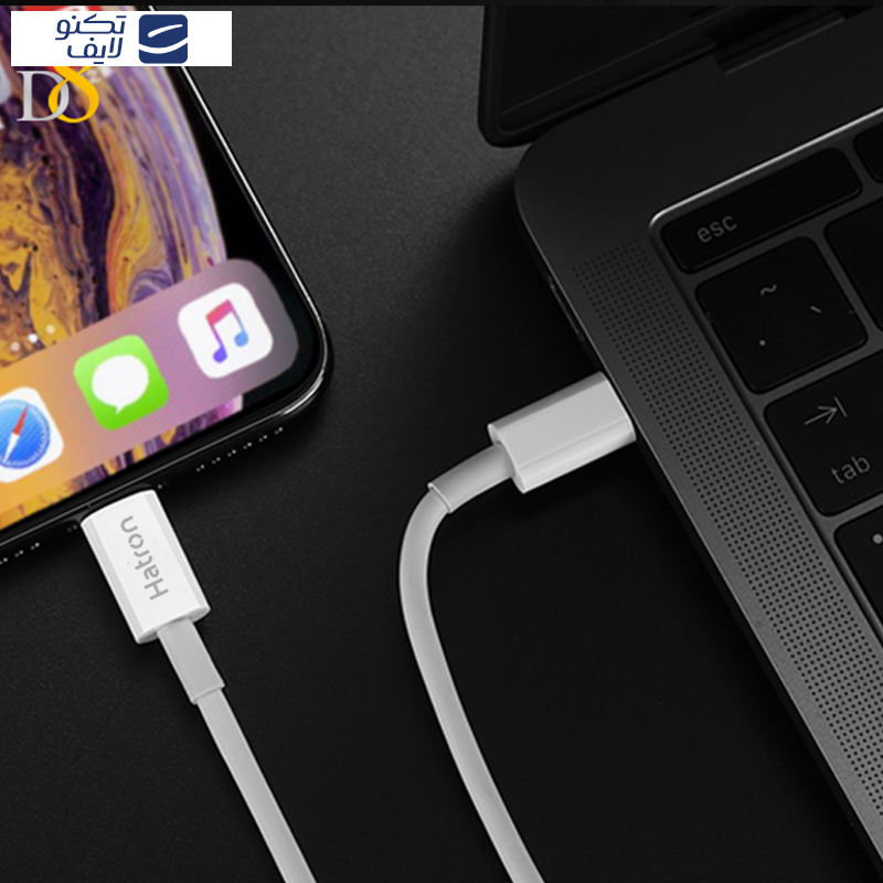 کابل شارژ USB-C به لایتنینگ  هترون مدل  MFI HC365i طول 1متر کابل شارژ USB-C به لایتنینگ  هترون مدل  MFI HC365i طول 1متر