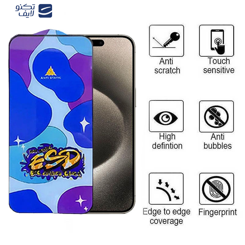 محافظ صفحه نمایش اپیکوی مدل Star ESD مناسب برای گوشی موبایل اپل iPhone 15 Pro Max محافظ صفحه نمایش اپیکوی مدل Star ESD مناسب برای گوشی موبایل اپل iPhone 15 Pro Max