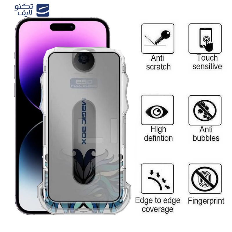 محافظ صفحه نمایش حریم شخصی اپیکوی مدل Lion Privacy Easy Install مناسب برای گوشی موبایل اپل iPhone 14 Pro Max/16 Plus/15 Plus به همراه کیت نصب محافظ صفحه نمایش حریم شخصی اپیکوی مدل Lion Privacy Easy Install مناسب برای گوشی موبایل اپل iPhone 14 Pro Max/16 Plus/15 Plus به همراه کیت نصب