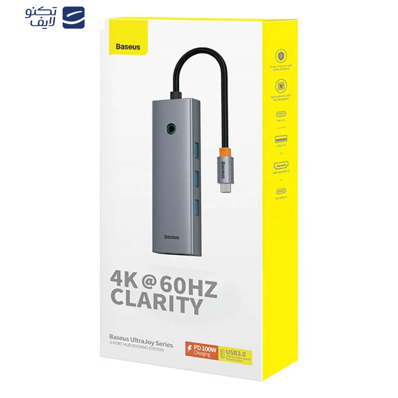 هاب 6 پورت USB-C باسئوس مدل BS-OH118 هاب 6 پورت USB-C باسئوس مدل BS-OH118