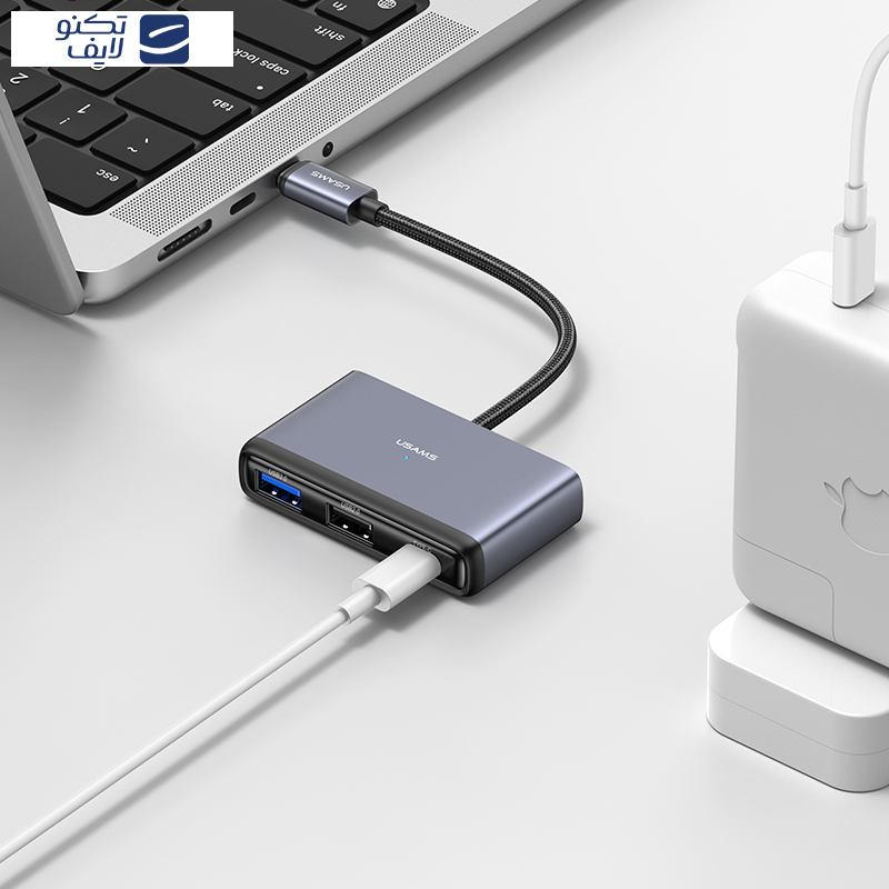 هاب 5 پورت یوسمز مدل SJ628 5in1 Type-C HUB هاب 5 پورت یوسمز مدل SJ628 5in1 Type-C HUB