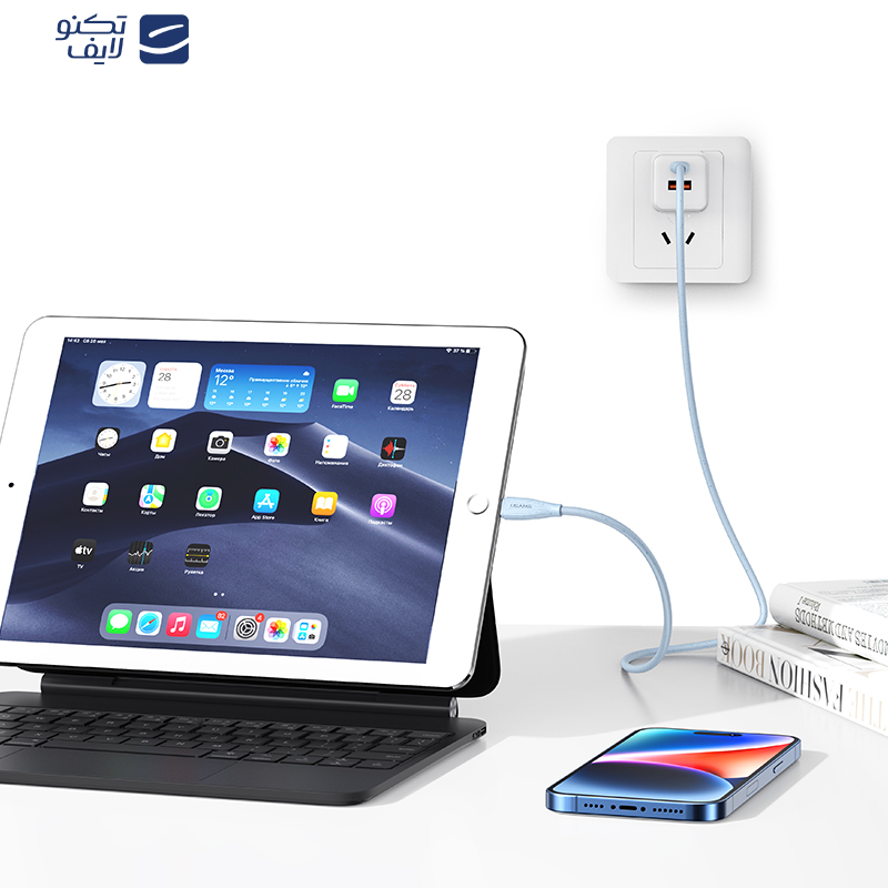 کابل تبدیل USB-C به لایتنینگ یوسمز مدل SJ717-30W طول 1.2 متر کابل تبدیل USB-C به لایتنینگ یوسمز مدل SJ717-30W طول 1.2 متر