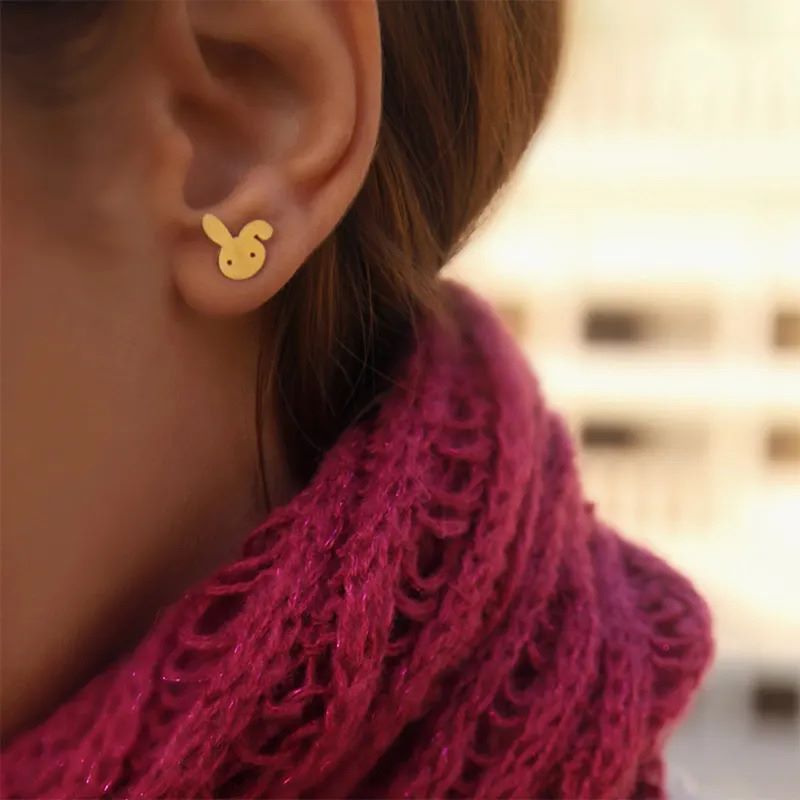 گوشواره طلا 18عیار طرح خرگوش بازیگوش گوشواره طلا 18عیار طرح خرگوش بازیگوش