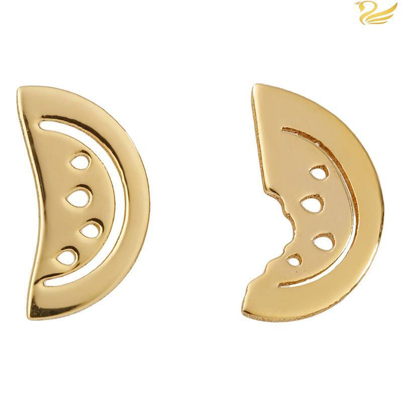 گوشواره طلای 18عیار طرح هندوانه گوشواره طلای 18عیار طرح هندوانه