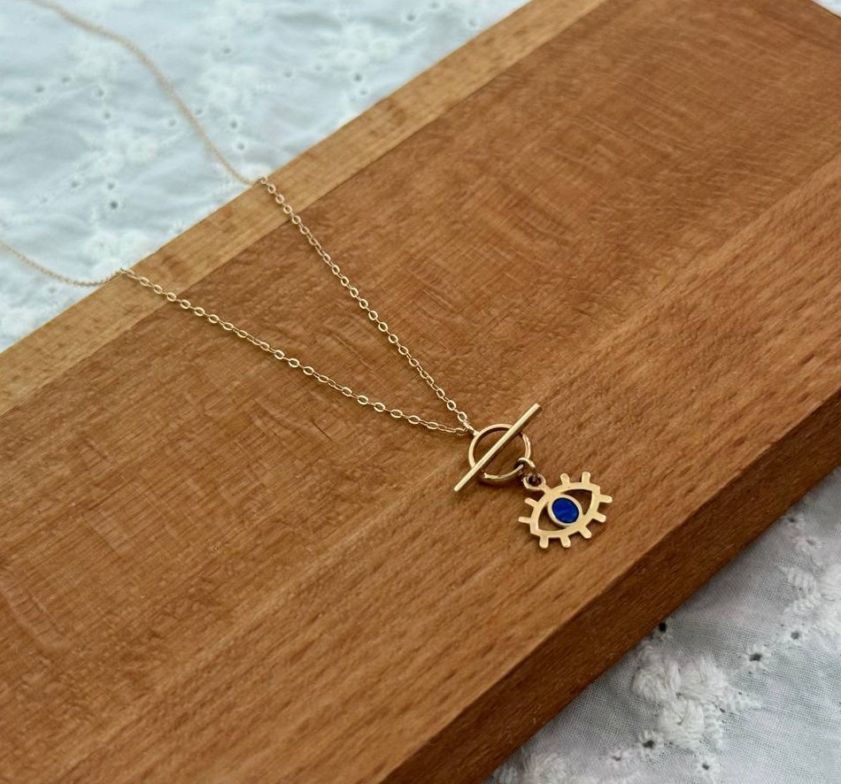 گردنبند طلا 18 عیار اپال گلد مدل مونیک چشم نظر