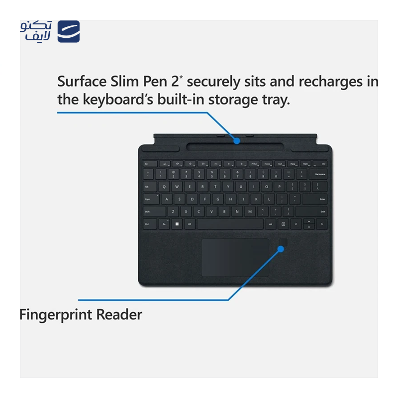 کیبورد تبلت مایکروسافت مدل Signature Keyboard with Fingerprint Reader مناسب برای تبلت مایکروسافت سرفیس Pro 8/Pro 9/Pro 10/Pro 11  کیبورد تبلت مایکروسافت مدل Signature Keyboard with Fingerprint Reader مناسب برای تبلت مایکروسافت سرفیس Pro 8/Pro 9/Pro 10/Pro 11