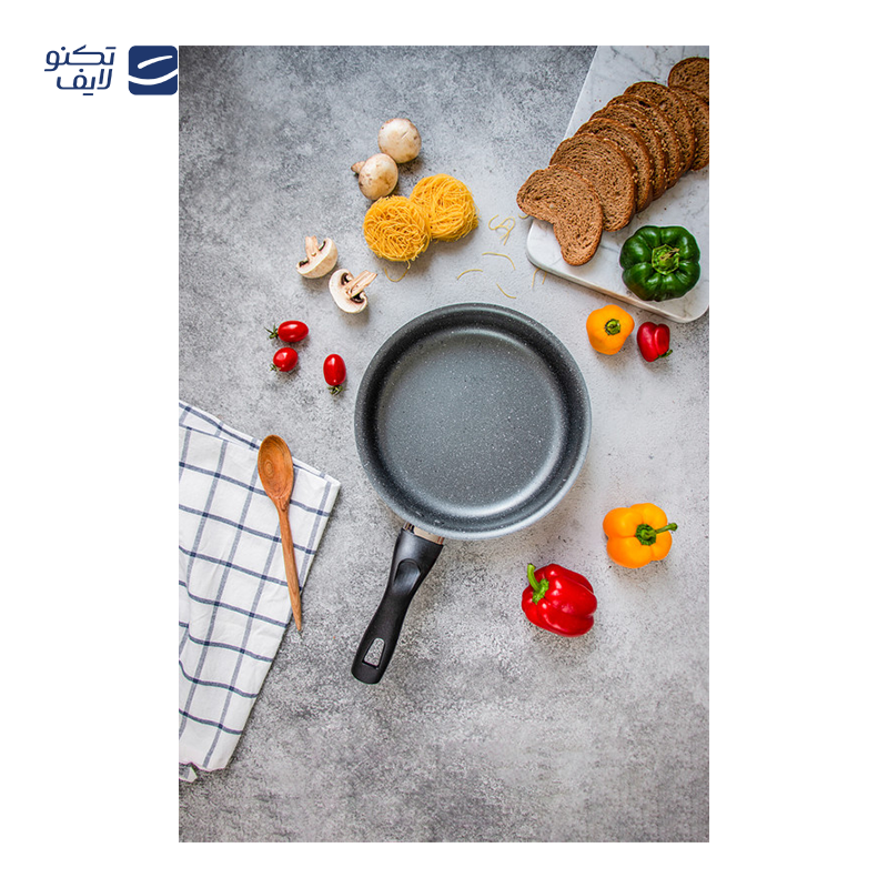 تابه تکدسته تکنو مدل آنتیک سایز 18 بدون درب تابه تکدسته تکنو مدل آنتیک سایز 18 بدون درب