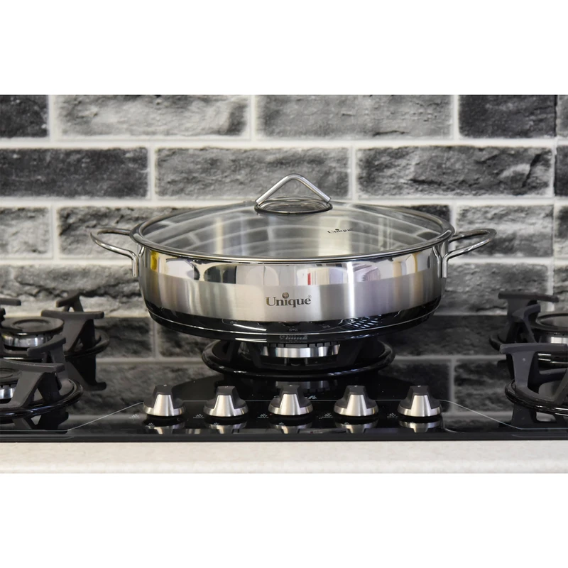 تابه یونیک استیل مدل درب دار کد 9947 سایز 32 تابه یونیک استیل مدل درب دار کد 9947 سایز 32