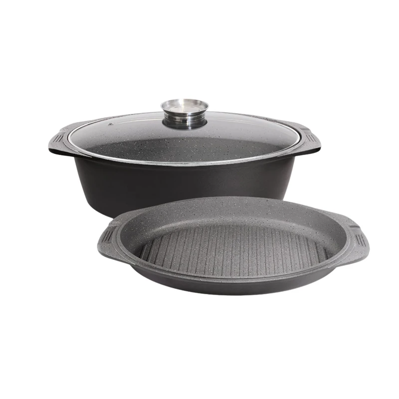 تابه گریل ام جی اس مدل دو طبقه سایز 38 تابه گریل ام جی اس مدل دو طبقه سایز 38