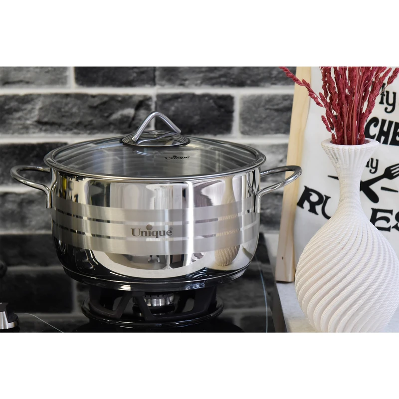 قابلمه یونیک مدل استیل کد 9911 سایز 24 قابلمه یونیک مدل استیل کد 9911 سایز 24