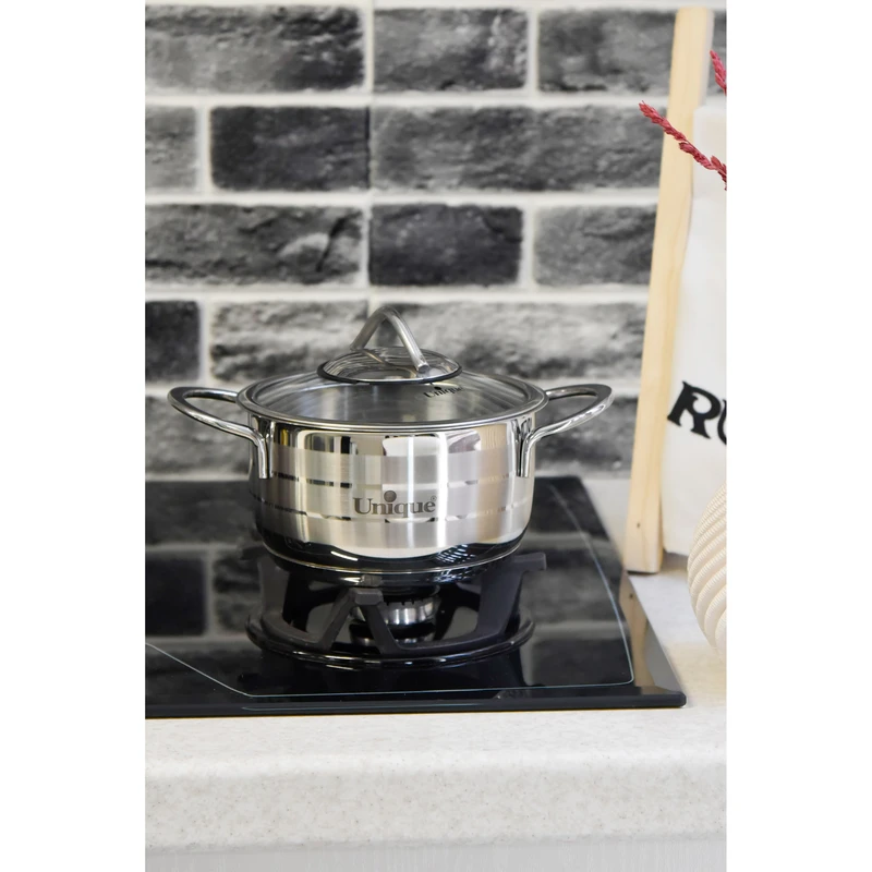 قابلمه یونیک مدل استیل کد 9903 سایز 16 قابلمه یونیک مدل استیل کد 9903 سایز 16