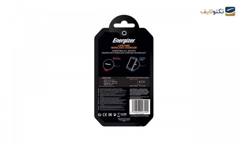 کابل و پد شارژر بی سیم انرجایزر مدل WLACBLBKM کابل و پد شارژر بی سیم انرجایزر مدل WLACBLBKM