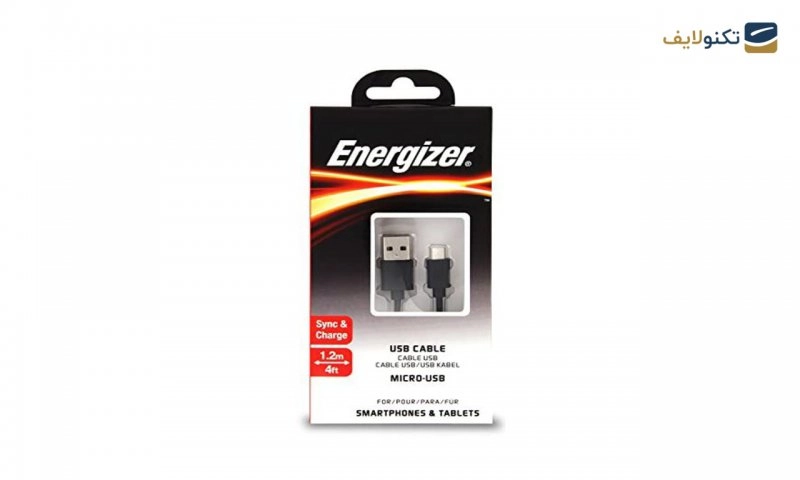 کابل میکرو USB انرجایزر مدل C12UBMCGBK4 به طول 1.2 متر کابل میکرو USB انرجایزر مدل C12UBMCGBK4 به طول 1.2 متر