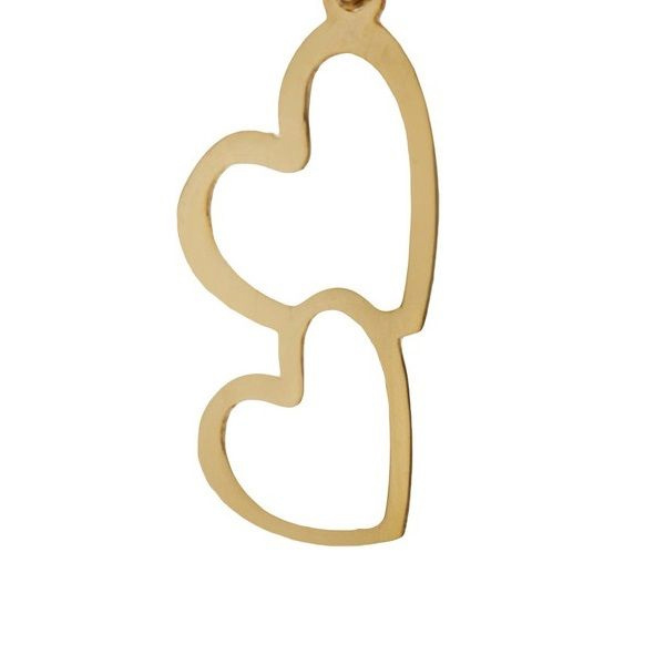 آویز گردنبند طلا 18 عیار شمیم گلد گالری مدل دو قلب آویز گردنبند طلا 18 عیار شمیم گلد گالری مدل دو قلب