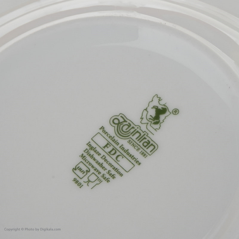 پیش دستی چینی زرین ایران مدل دسر خوری ایتالیا سایز 16 درجه عالی بسته 6 عددی