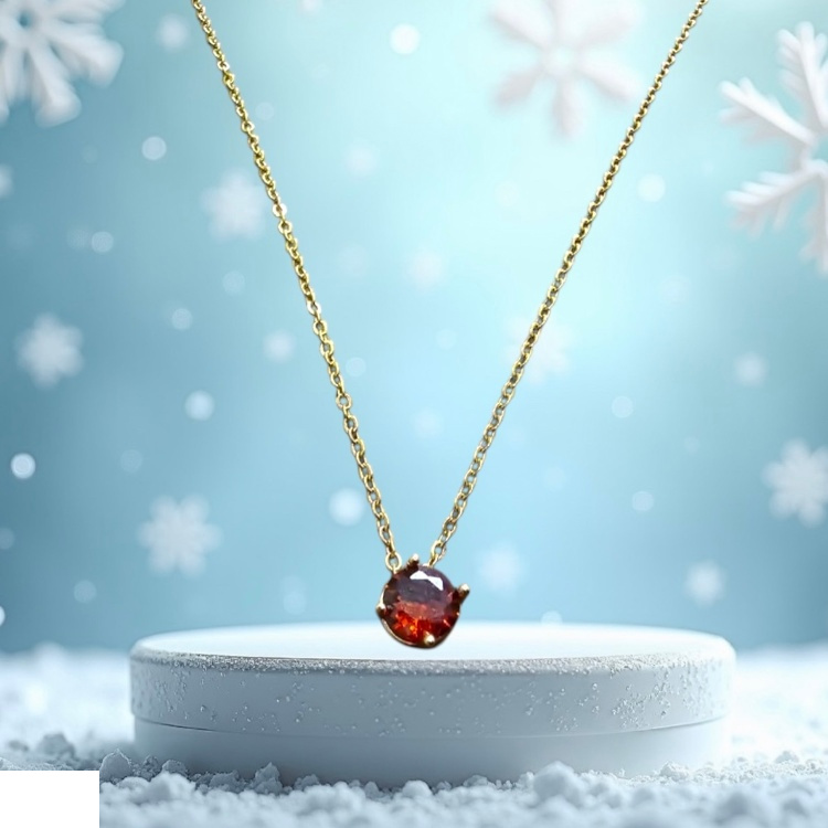 گردنبند طلا 18 عیار زنانه شمیم گلد گالری طرح مینیمال یاقوت قرمز گردنبند طلا 18 عیار زنانه شمیم گلد گالری طرح مینیمال یاقوت قرمز