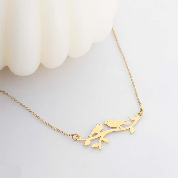 گردنبند طلا 18 عیار زنانه شمیم گلد گالری مدل پرنده