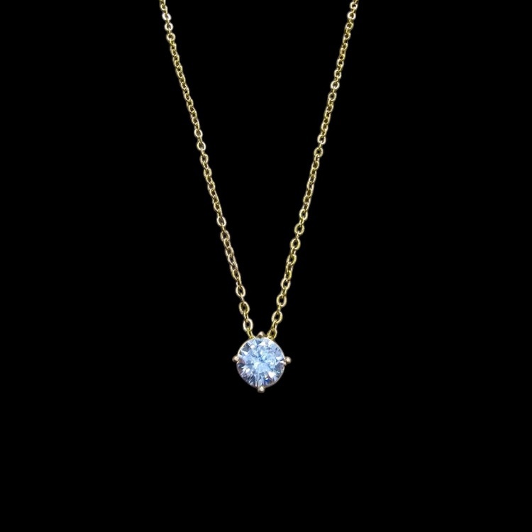 گردنبند طلا 18 عیار زنانه شمیم گلد گالری مدل مینیمال طرح برلیان گردنبند طلا 18 عیار زنانه شمیم گلد گالری مدل مینیمال طرح برلیان