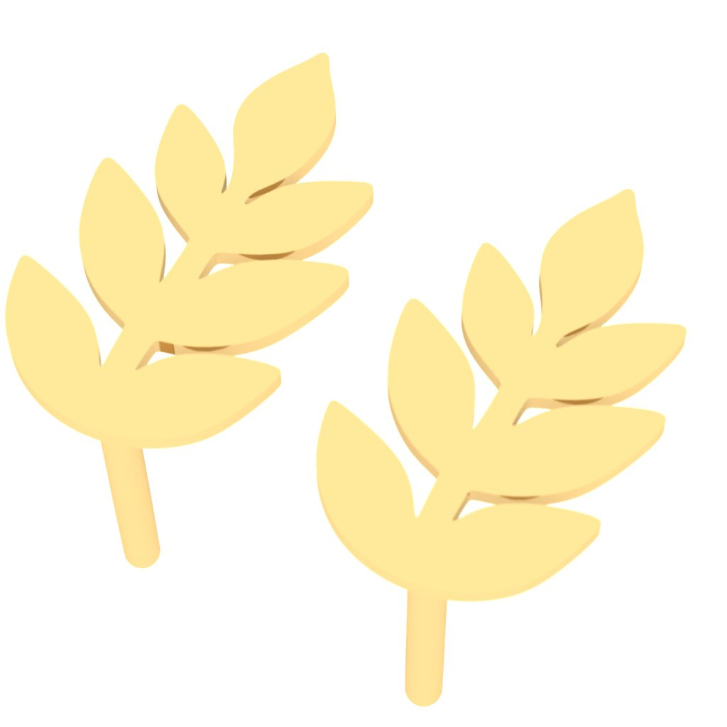 گوشواره طلا 18 عیار زنانه شمیم گلد گالری مدل برگ