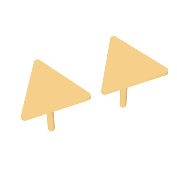 گوشواره طلا 18 عیار زنانه شمیم گلد گالری مدل مثلث گوشواره طلا 18 عیار زنانه شمیم گلد گالری مدل مثلث