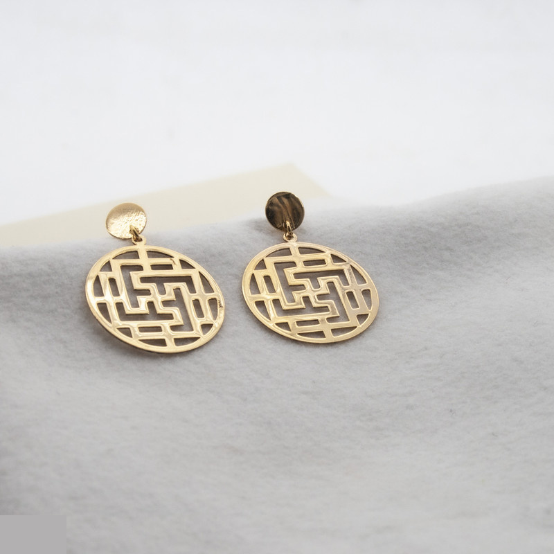 گوشواره طلا 18 عیار زنانه شمیم گلد گالری مدل DE86 گوشواره طلا 18 عیار زنانه شمیم گلد گالری مدل DE86