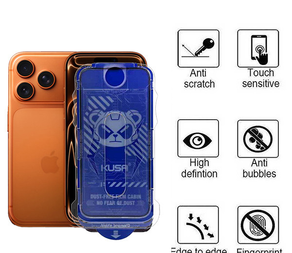 محافظ صفحه نمایش  اپیکوی مدل Kusa Easy install Kit مناسب برای گوشی موبایل اپل iPhone 17 Pro/ 17 / 16 Pro به همراه کیت نصب محافظ صفحه نمایش  اپیکوی مدل Kusa Easy install Kit مناسب برای گوشی موبایل اپل iPhone 17 Pro/ 17 / 16 Pro به همراه کیت نصب