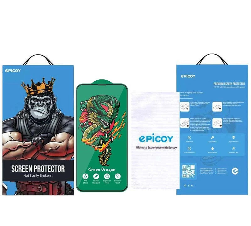 محافظ صفحه نمایش اپیکوی مدل Green Dragon ExplosionProof مناسب برای گوشی موبایل اپل iPhone 16 /15 / 14 Pro محافظ صفحه نمایش اپیکوی مدل Green Dragon ExplosionProof مناسب برای گوشی موبایل اپل iPhone 16 /15 / 14 Pro