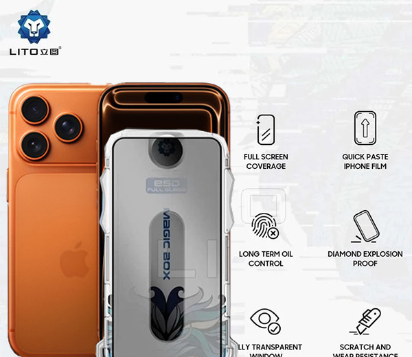 محافظ صفحه نمایش حریم شخصی اپیکوی مدل Lion Privacy Easy Install مناسب برای گوشی موبایل اپل iPhone 17 Pro / 17 / 16 Pro  به همراه کیت نصب محافظ صفحه نمایش حریم شخصی اپیکوی مدل Lion Privacy Easy Install مناسب برای گوشی موبایل اپل iPhone 17 Pro / 17 / 16 Pro  به همراه کیت نصب