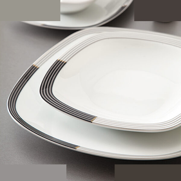 سرویس غذاخوری 27 پارچه 6 نفره چینی زرین ایران مدل  وگاس اوریت درجه 3