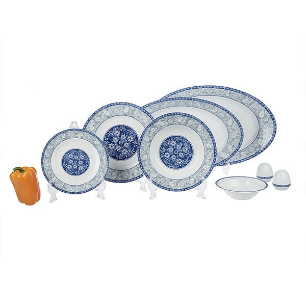 سرویس 28 پارچه چینی زرین ایران سری ایتالیا اف طرح اصفهان درجه یک