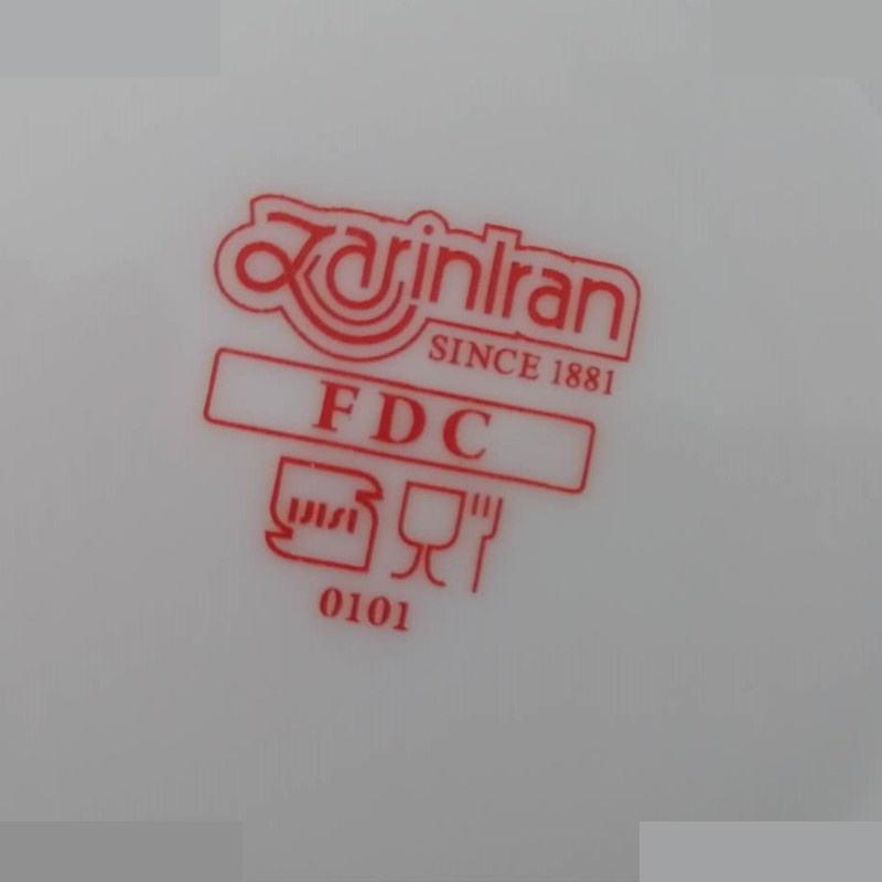 ست فنجان و نعلبکی 12 پارچه چینی زرین ایران مدل سوئدی 9 سمن درجه سه