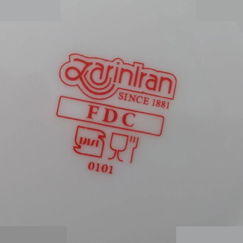 ست فنجان و نعلبکی چینی زرین ایران مدل چای خوری کواترو 8 فلورانس سرمه ای درجه 3