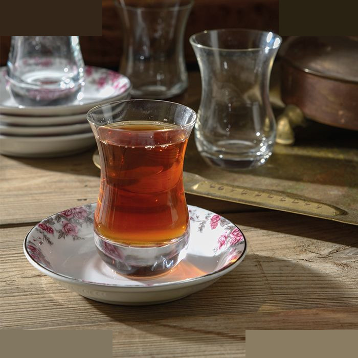 نعلبکی چینی زرین ایران مدل aran2 بسته 6 عددی