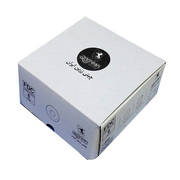 نعلبکی چینی زرین ایران مدل فلورانس درجه یک بسته 6 عددی