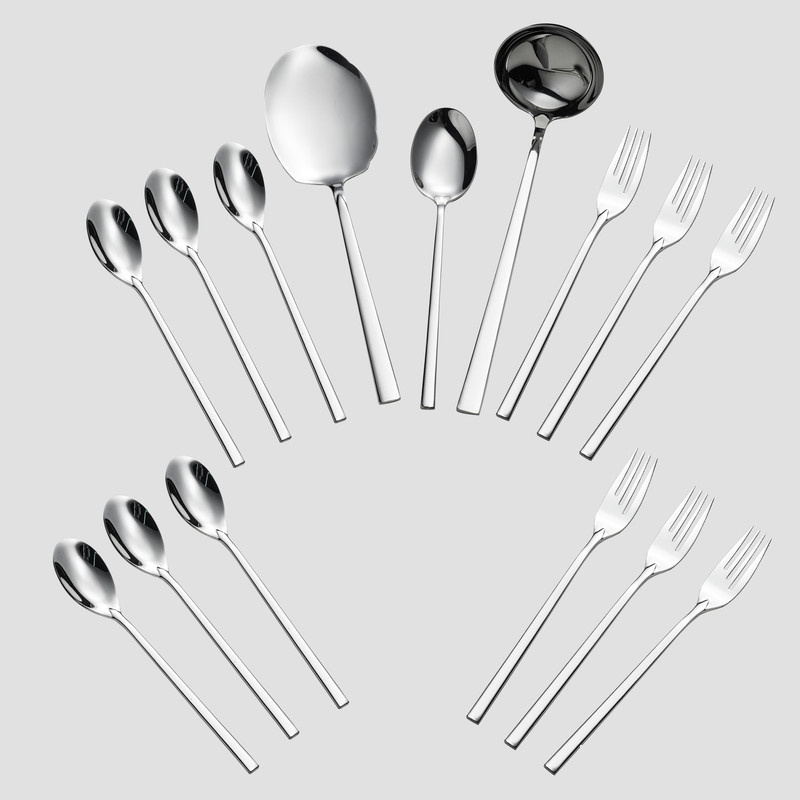 سرویس قاشق و چنگال 15 پارچه جی فی نی مدل 53 سرویس قاشق و چنگال 15 پارچه جی فی نی مدل 53