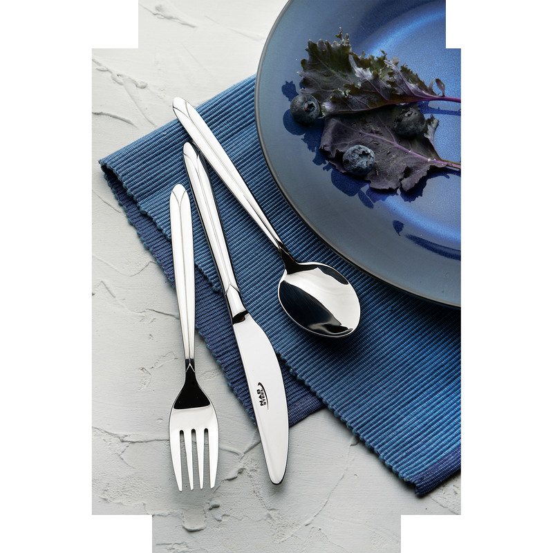 سرویس قاشق و چنگال 12 پارچه ناب استیل مدل پالرمو مات