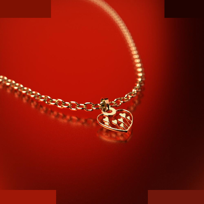 نیم ست طلا 18 عیار زنانه مدوپد مدل قلب کد NA10276