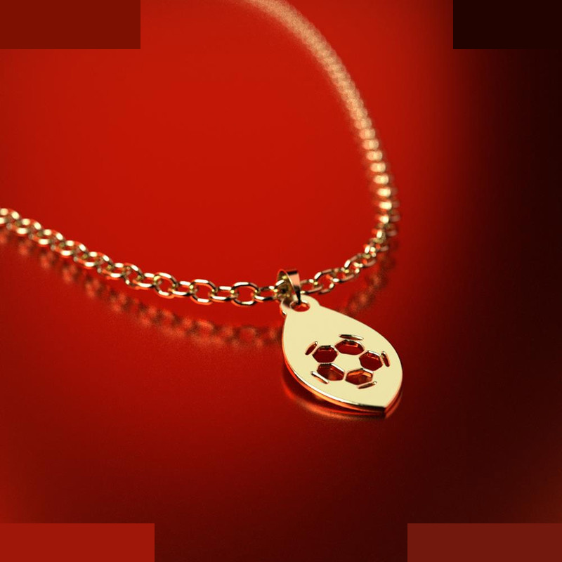 نیم ست طلا 18 عیار زنانه مدوپد مدل توپ فوتبال کد NA11884