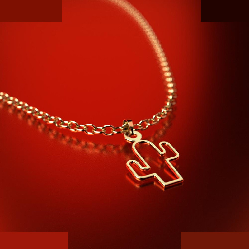 نیم ست طلا 18 عیار زنانه مدوپد مدل کاکتوس کد NA12214