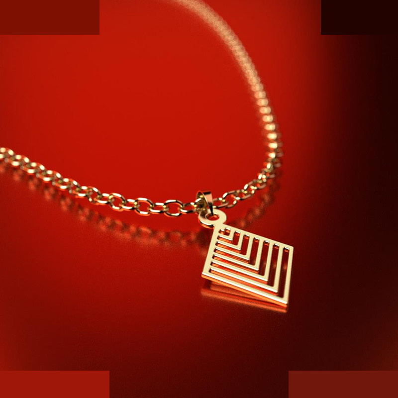 نیم ست طلا 18 عیار زنانه مدوپد مدل لوزی کد NA12356