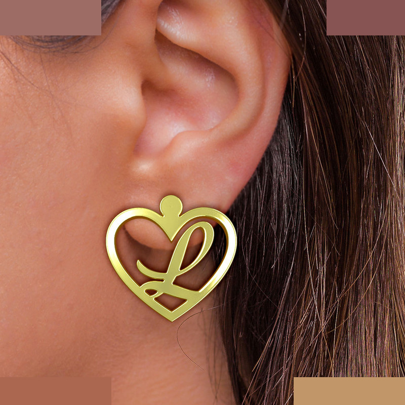 نیم ست طلا 18 عیار زنانه مدوپد مدل حرف L کد NA12842