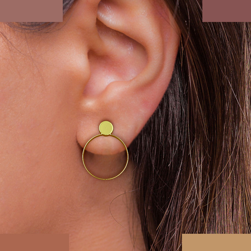 نیم ست طلا 18 عیار زنانه مدوپد مدل دایره کد NA13015 نیم ست طلا 18 عیار زنانه مدوپد مدل دایره کد NA13015