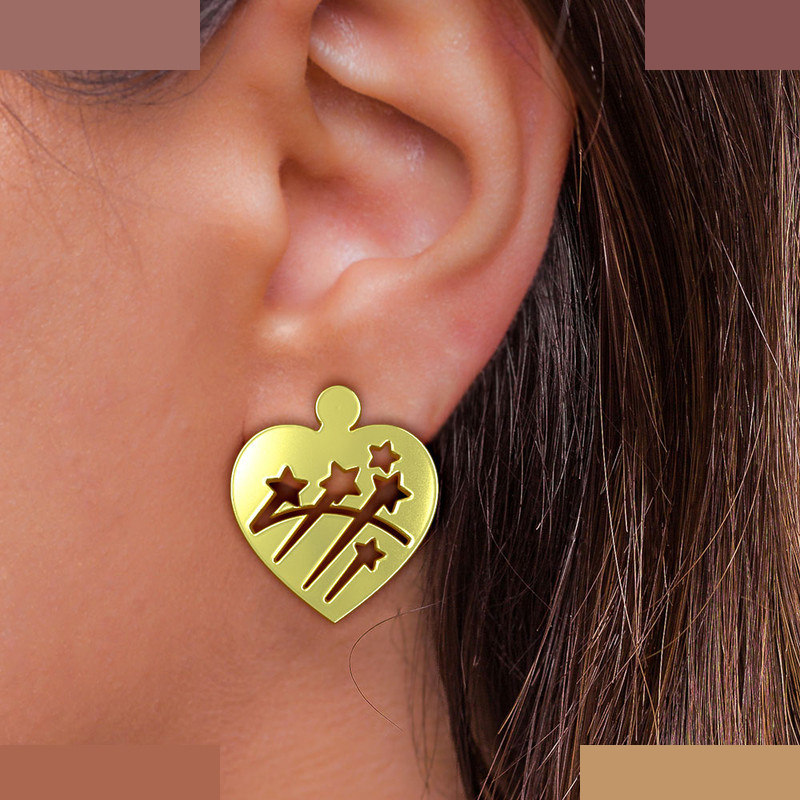 نیم ست طلا 18 عیار زنانه مدوپد مدل قلب کد NA13125