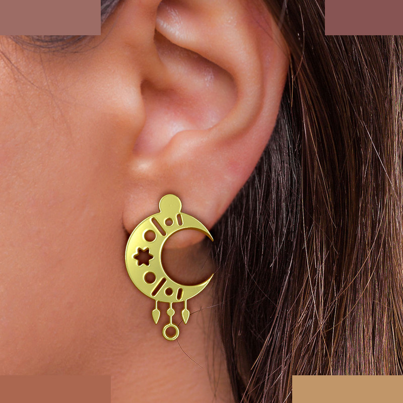 نیم ست طلا 18 عیار زنانه مدوپد مدل ماه کد NA15017 نیم ست طلا 18 عیار زنانه مدوپد مدل ماه کد NA15017