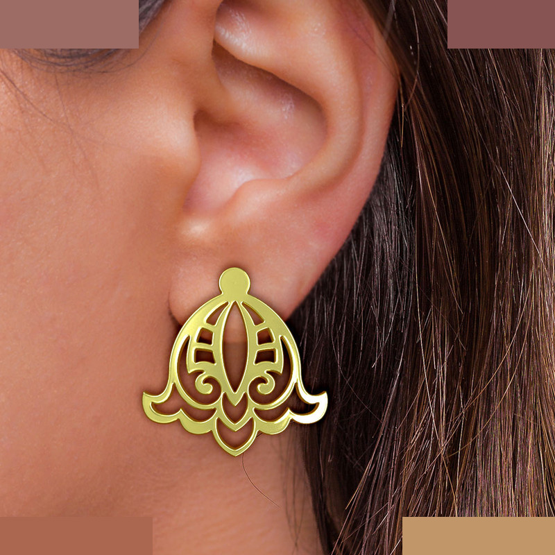 نیم ست طلا 18 عیار زنانه مدوپد مدل اسلیمی کد NA15332 نیم ست طلا 18 عیار زنانه مدوپد مدل اسلیمی کد NA15332