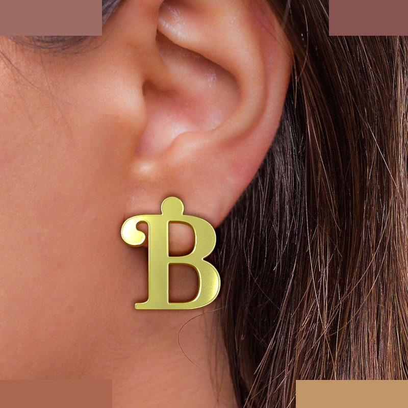 نیم ست طلا 18 عیار زنانه مدوپد مدل حرف B کد NA17200