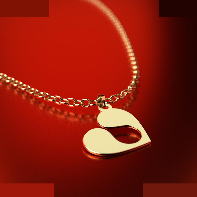 نیم ست طلا 18 عیار زنانه مدوپد مدل قلب کد NA17634