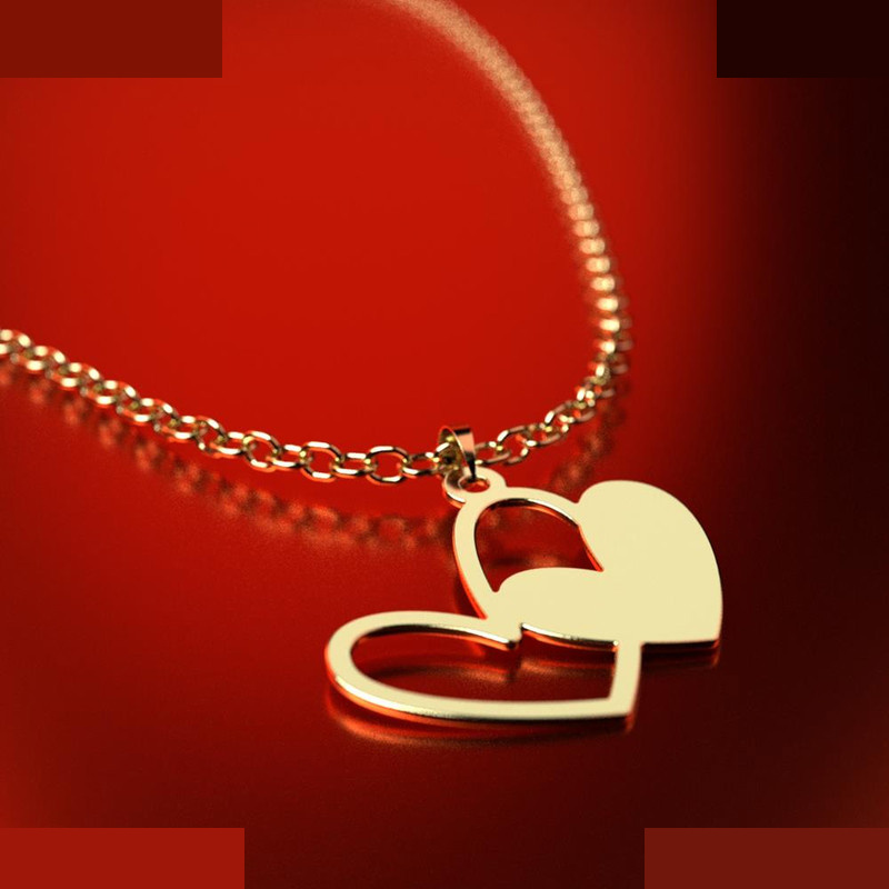 نیم ست طلا 18 عیار زنانه مدوپد مدل قلب کد NA17795