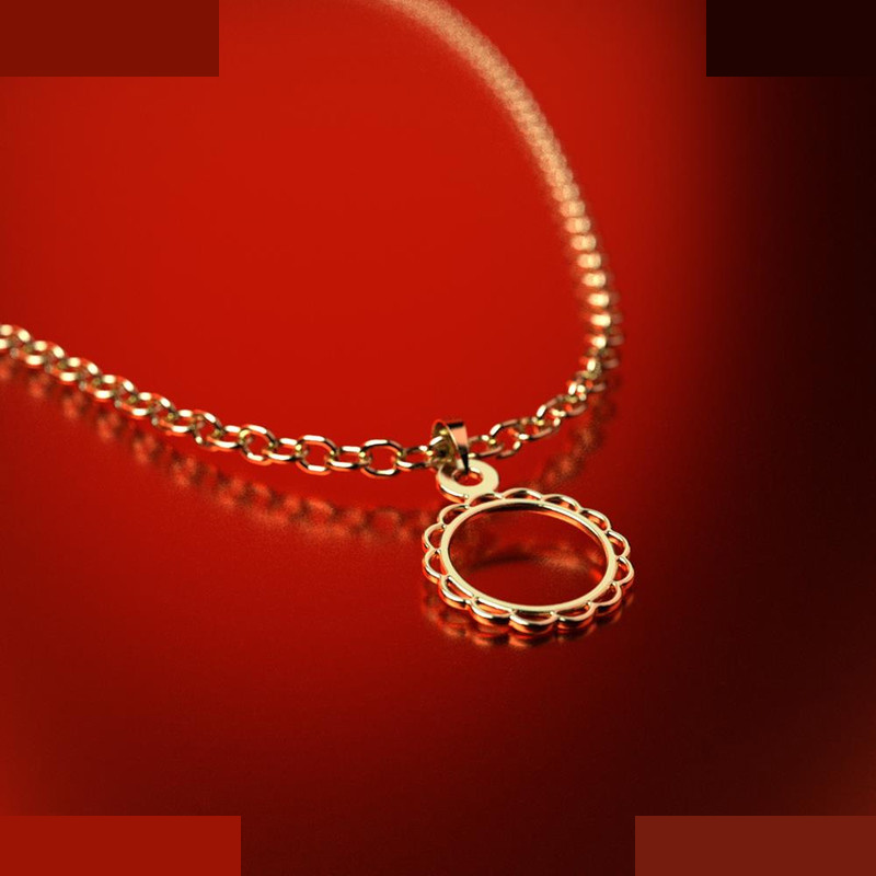 نیم ست طلا 18 عیار زنانه مدوپد مدل دایره کد NA10539